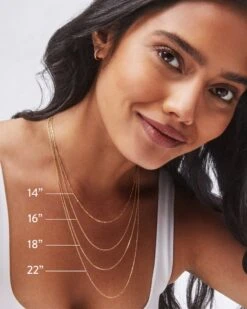 22 Inch Ball Chain Necklace In 18k Gold Vermeil 8 22 Inch Ball Chain Necklace In 18k Gold Vermeil -Kendra Scott Jewelry Store 092822 NecklaceSizing 2