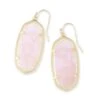 Elle Gold Drop Earrings In Rose Quartz 1 Elle Gold Drop Earrings In Rose Quartz -Kendra Scott Jewelry Store 842177088722 00 default lg