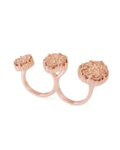 Naomi Rose Gold Double Ring In Rose Gold Drusy -Kendra Scott Jewelry Store 842177129838 01 default lg