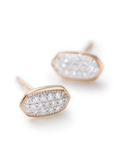 Amelee Earrings In Pave Diamond And 14k Rose Gold -Kendra Scott Jewelry Store 842177137581 2 default lg