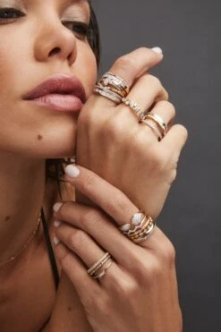 Finley 14k Yellow Gold Band Ring In White Diamond 10 Finley 14k Yellow Gold Band Ring In White Diamond -Kendra Scott Jewelry Store KS21 FINE 2072