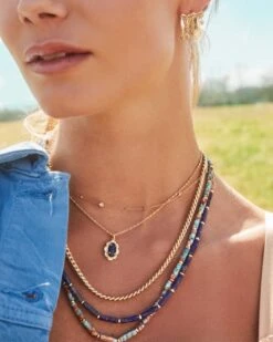 Ace Chain Necklace In Gold -Kendra Scott Jewelry Store Kendra Scott Ace Chain Necklace Gold 01