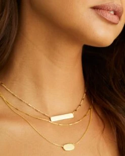 Allison Pendant Necklace In 18k Yellow Gold Vermeil -Kendra Scott Jewelry Store Kendra Scott Allison Pendant Necklace Gold Vermeil 01