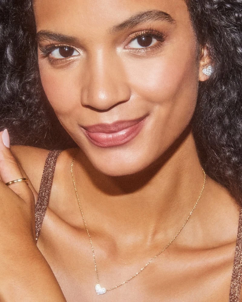 Ari Gold Pave Crystal Heart Earrings In White Crystal 5 Ari Gold Pave Crystal Heart Earrings In White Crystal - Image 3