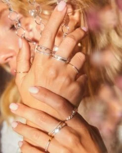 Becca 14k Yellow Gold Band Ring In White Diamond -Kendra Scott Jewelry Store Kendra Scott Becca Band Ring Yellow Gold 00