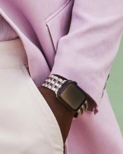 Beck 5 Link Watch Band In Two Tone Gunmetal Stainless Steel -Kendra Scott Jewelry Store Kendra Scott Beck Link Watch Gunmetal Stainless Steel 00