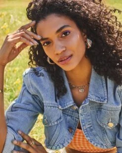 Britt Gold Hoop Earrings In Red Mix 8 Britt Gold Hoop Earrings In Red Mix -Kendra Scott Jewelry Store Kendra Scott Britt Hoop Earrings Red Mix Gold 00