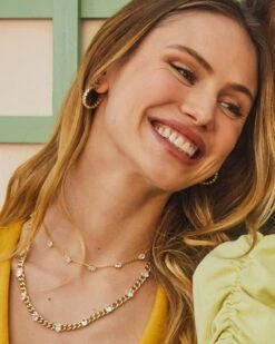 Cailin Gold Crystal Strand Necklace In White Crystal -Kendra Scott Jewelry Store Kendra Scott Cailin Strand Necklace White Crystal Gold 01