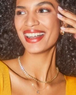 Carmen Gold Tennis Necklace In White Crystal -Kendra Scott Jewelry Store Kendra Scott Carmen Tennis Necklace White Crystal Gold 00 1