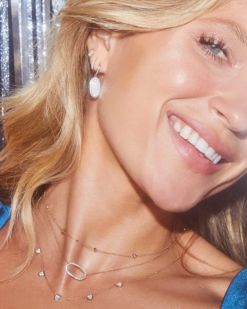 Lee Earrings In Pave Diamond And 14k Yellow Gold 5 Lee Earrings In Pave Diamond And 14k Yellow Gold - Image 3