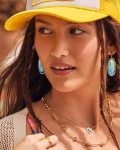 Emilie Gold Double Band Ring In Iridescent Drusy 9 Emilie Gold Double Band Ring In Iridescent Drusy -Kendra Scott Jewelry Store Kendra Scott Elle Enamel Drop Earring Teal Ombre Mix Gold 00