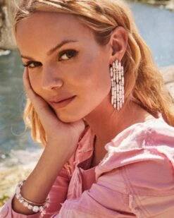 Ember Gold Statement Earrings In White Howlite -Kendra Scott Jewelry Store Kendra Scott Ember Statement Earring White Howlite Gold 04