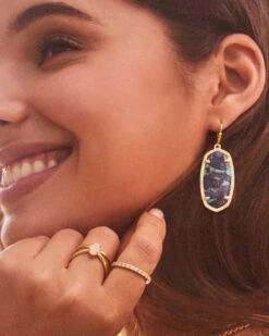 Emilie Gold Double Band Ring In Iridescent Drusy 8 Emilie Gold Double Band Ring In Iridescent Drusy -Kendra Scott Jewelry Store Kendra Scott Emilie Band Ring Iridescent Drusy Gold 01