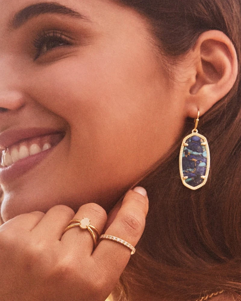 Emilie Gold Double Band Ring In Iridescent Drusy 5 Emilie Gold Double Band Ring In Iridescent Drusy - Image 3