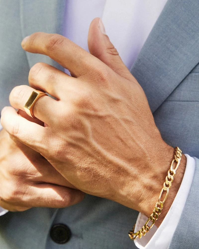 Figaro Chain Bracelet In 18k Gold Vermeil 6 Figaro Chain Bracelet In 18k Gold Vermeil - Image 4