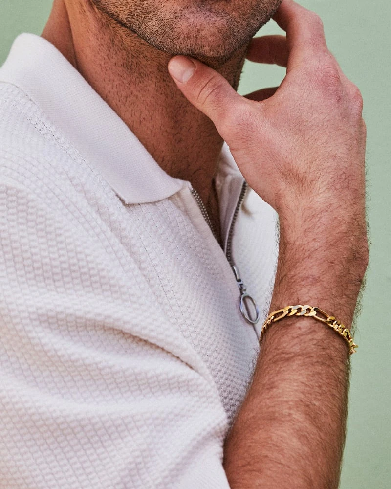 Figaro Chain Bracelet In 18k Gold Vermeil 4 Figaro Chain Bracelet In 18k Gold Vermeil - Image 2