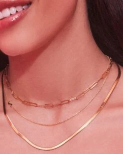 Herringbone Chain Necklace In 18k Gold Vermeil 11 Herringbone Chain Necklace In 18k Gold Vermeil -Kendra Scott Jewelry Store Kendra Scott Herringbone Chain Necklace Gold Vermeil 00 2
