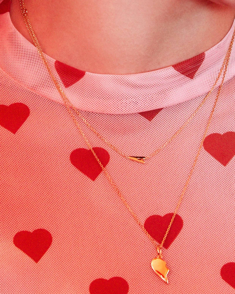 Letter A Inline Initial Necklace In 18k Gold Vermeil 7 Letter A Inline Initial Necklace In 18k Gold Vermeil - Image 5