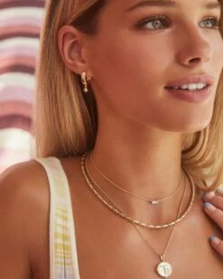Juliette Gold Strand Necklace In White Crystal 9 Juliette Gold Strand Necklace In White Crystal -Kendra Scott Jewelry Store Kendra Scott Juliette Strand Necklace Gold 04