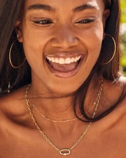 Keeley 50mm Hoop Earrings In 18k Gold Vermeil -Kendra Scott Jewelry Store Kendra Scott Keeley Hoop Earring Gold 00