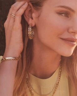 Kelly Hoop Earrings In Gold -Kendra Scott Jewelry Store Kendra Scott Kelly Hoop Earrings Gold 00