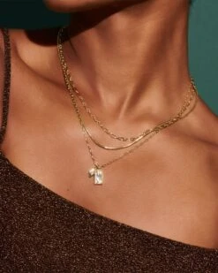 Kinsley Gold Multi Strand Necklace In Ivory Mother-of-Pearl 9 Kinsley Gold Multi Strand Necklace In Ivory Mother-of-Pearl -Kendra Scott Jewelry Store Kendra Scott Kinsley Multi Strand Necklace Ivory MOP Gold 00