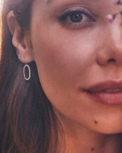 Lee 14k Yellow Gold Open Frame Earrings In White Diamond -Kendra Scott Jewelry Store Kendra Scott Lee Open Frame Earring Yellow Gold 01