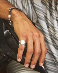 Hicks Band Ring In Oxidized Sterling Silver -Kendra Scott Jewelry Store Kendra Scott Mens Hicks Band Ring Oxidized Silver 00