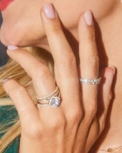 Nicolette 14k Yellow Gold Band Ring In White Diamond 12 Nicolette 14k Yellow Gold Band Ring In White Diamond -Kendra Scott Jewelry Store Kendra Scott Nicolette Band Ring Yellow Gold 00 1