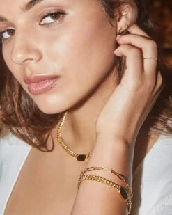 Large Paperclip Chain Bracelet In 18k Gold Vermeil 11 Large Paperclip Chain Bracelet In 18k Gold Vermeil -Kendra Scott Jewelry Store Kendra Scott Paperclip Chain Bracelet Gold Vermeil 00 1