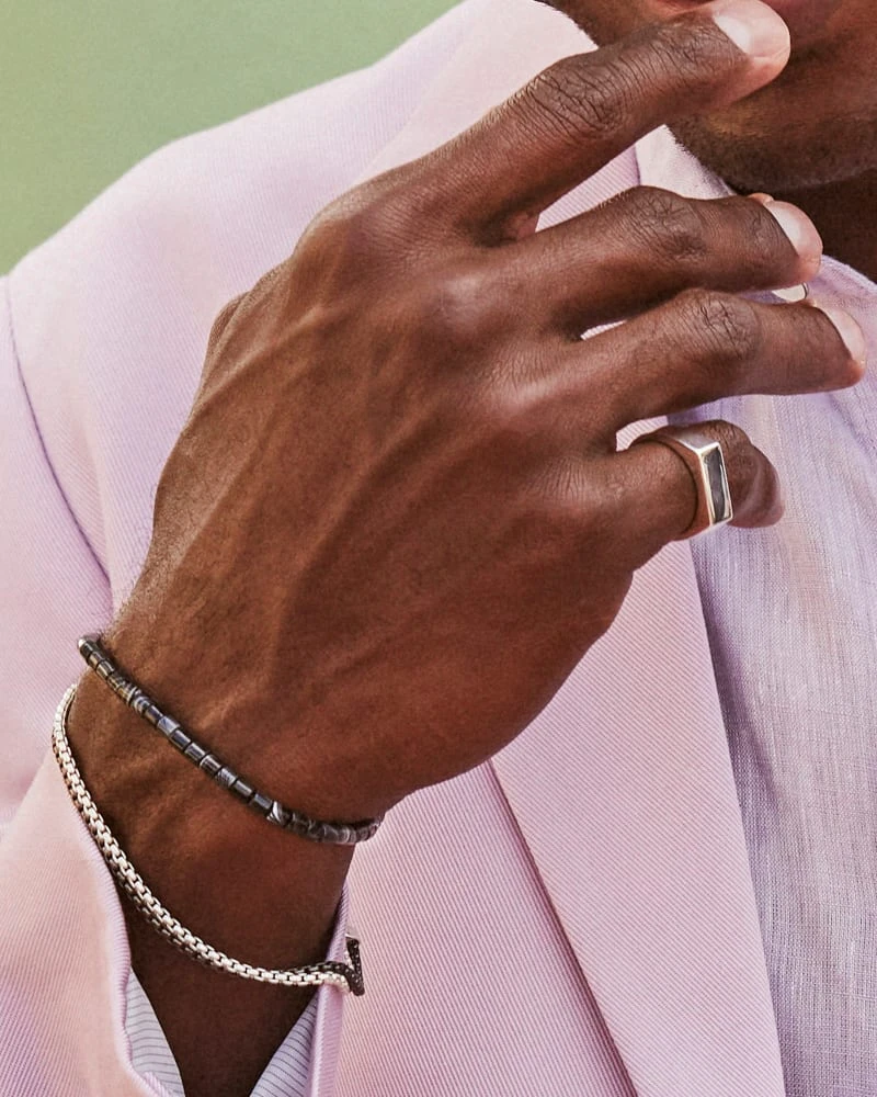 Wells Chain Bracelet In Sterling Silver And Black Hematite 4 Wells Chain Bracelet In Sterling Silver And Black Hematite - Image 2