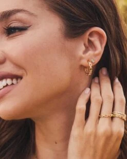 Wren Hoop Earrings In Mixed Metal -Kendra Scott Jewelry Store Kendra Scott Wren Hoop Earring Mixed Metal 00 1