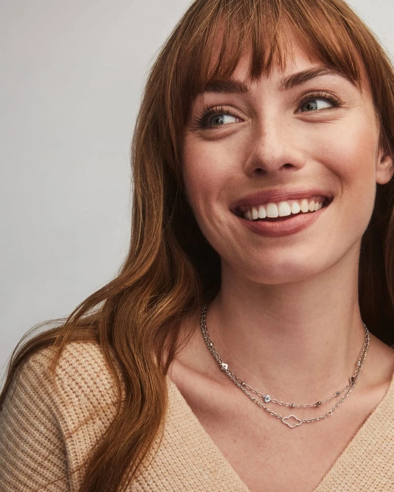 Abbie Multi Strand Necklace In Silver 4 Abbie Multi Strand Necklace In Silver - Image 2