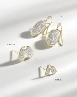 Amelee Earrings In Pave Diamond And 14k White Gold -Kendra Scott Jewelry Store earrings lee amelee marisa lg 3