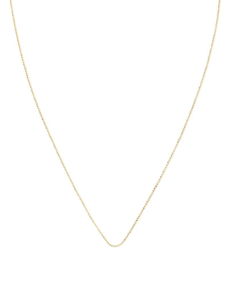 22 Inch Ball Chain Necklace In 18k Gold Vermeil 3 22 Inch Ball Chain Necklace In 18k Gold Vermeil