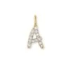 14k Yellow Gold Letter A Charm In White Diamond -Kendra Scott Jewelry Store kendra scott a charm 14k yellow gold diamond 00 lg
