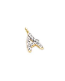 14k Yellow Gold Letter A Charm In White Diamond -Kendra Scott Jewelry Store kendra scott a charm 14k yellow gold diamond 01 lg