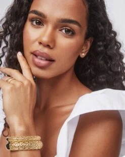 Abbie Bangle Bracelet In Gold 9 Abbie Bangle Bracelet In Gold -Kendra Scott Jewelry Store kendra scott abbie bangle bracelet gold