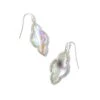 Abbie Silver Drop Earrings In Iridescent Abalone