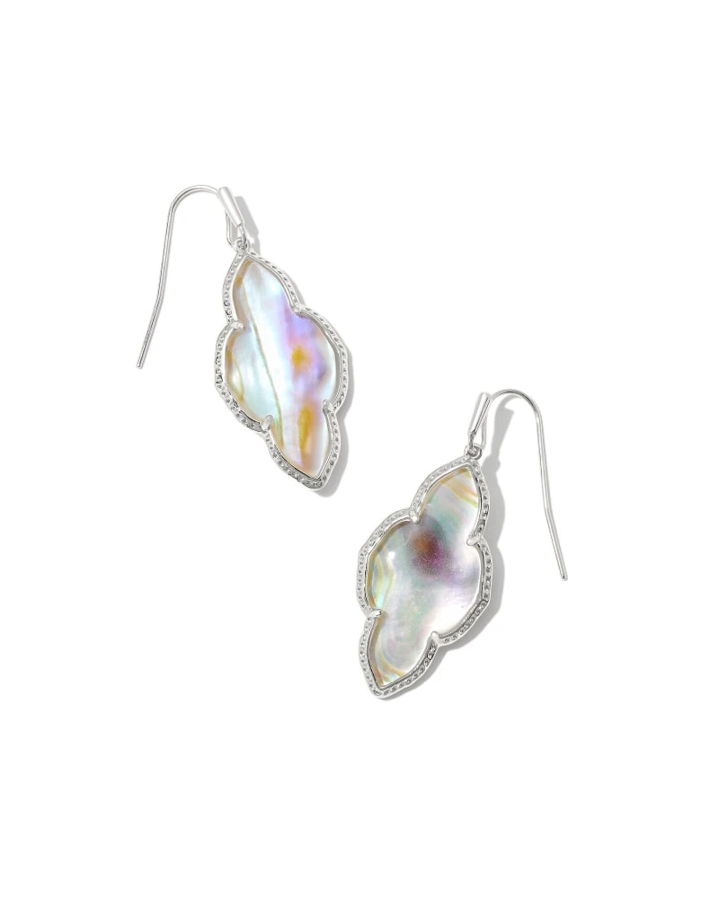 Abbie Silver Drop Earrings In Iridescent Abalone 3 Abbie Silver Drop Earrings In Iridescent Abalone