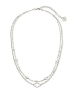 Abbie Multi Strand Necklace In Silver 9 Abbie Multi Strand Necklace In Silver -Kendra Scott Jewelry Store kendra scott abbie multistrand necklace rhodium 00 lg