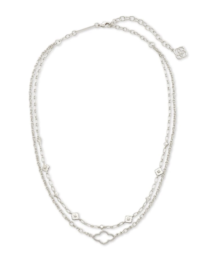 Abbie Multi Strand Necklace In Silver 6 Abbie Multi Strand Necklace In Silver - Image 4