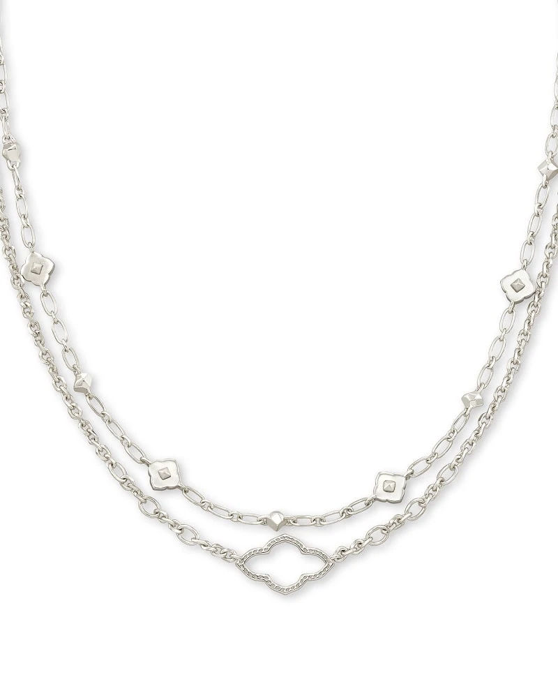 Abbie Multi Strand Necklace In Silver 3 Abbie Multi Strand Necklace In Silver