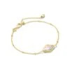 Abbie Gold Satellite Chain Bracelet In Dichroic Glass -Kendra Scott Jewelry Store kendra scott abbie satellite chain bracelet gold dichroic glass 00
