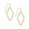 Abbie Gold Small Open Frame Earrings In White Crystal -Kendra Scott Jewelry Store kendra scott abbie small open frame earrings gold white cz 00 lg