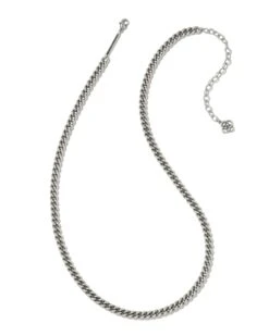Ace Chain Necklace In Vintage Silver