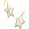 Ada Gold Star Drop Earrings In Ivory Mother-of-Pearl -Kendra Scott Jewelry Store kendra scott ada star drop earrings gold ivory mother of pearl 00