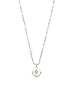Adanna Sterling Silver Pendant Necklace In White Diamond -Kendra Scott Jewelry Store kendra scott adanna pendant necklace sterling silver white diamond 00 lg