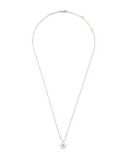 Adanna Sterling Silver Pendant Necklace In White Diamond