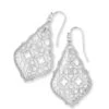 Addie Silver Drop Earrings In Silver Filigree Mix -Kendra Scott Jewelry Store kendra scott addie silver drop earrings 00 default lg